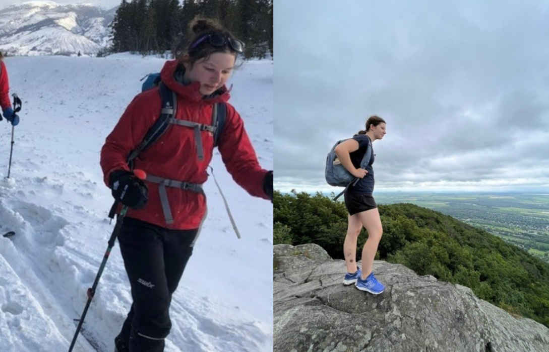 Is (1) Ella enjoys outdoor activities in the Yukon, cross-country skiing in winter and hiking in summer.