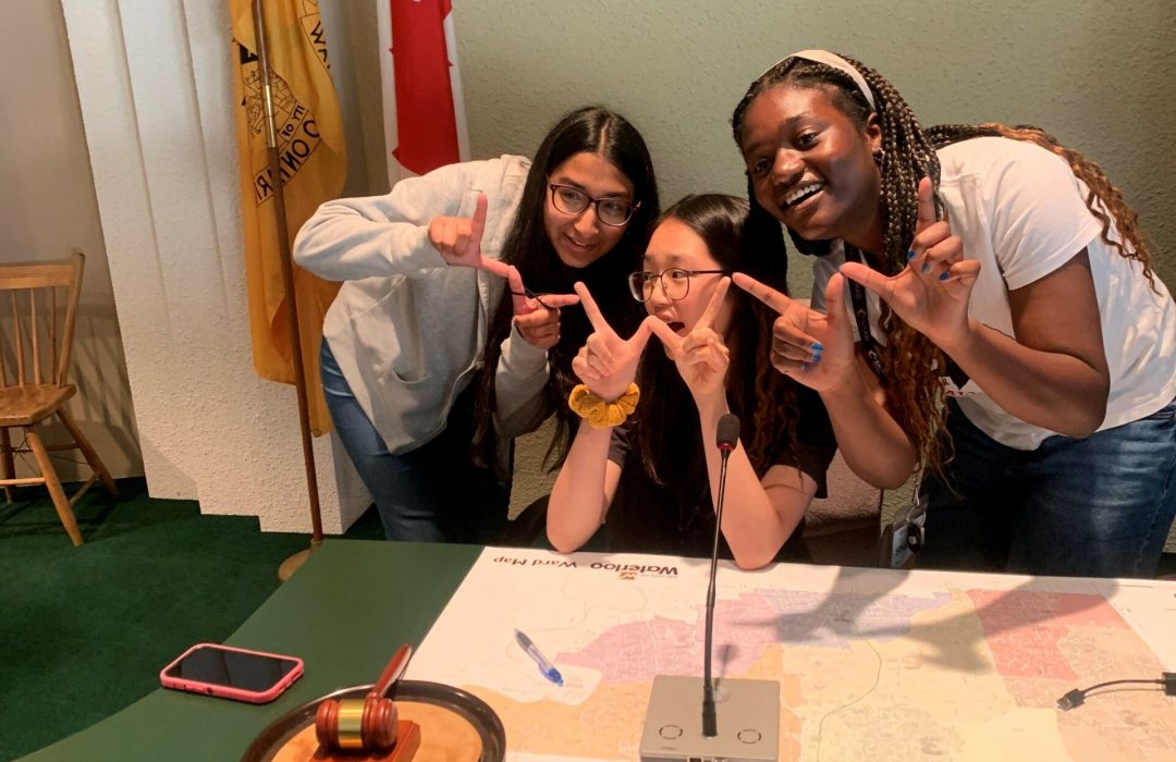 Shan4 Shanya and friends from Shad at the Mayor’s office in Waterloo, Ontario